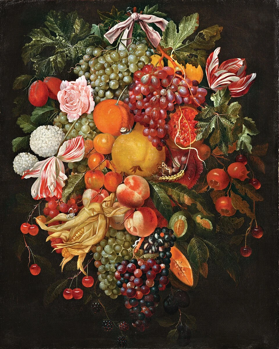 1644-Jacob Rotius - Natura morta con frutta, 1680